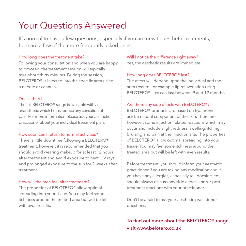 Belotero Shape & Contour Lips Patient Brochure